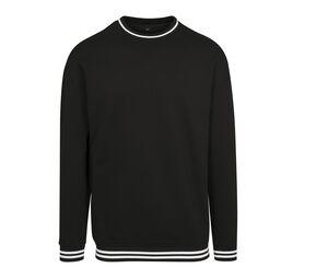 Build Your Brand BY104 - Sudadera de Rayas para hombre BY104 Negro / Blanco