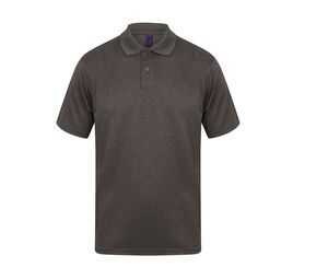 Henbury HY475 - Camiseta Polo Coolplus® Heather Charcoal