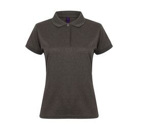 Henbury HY476 - Polo mujer transpirable Heather Charcoal