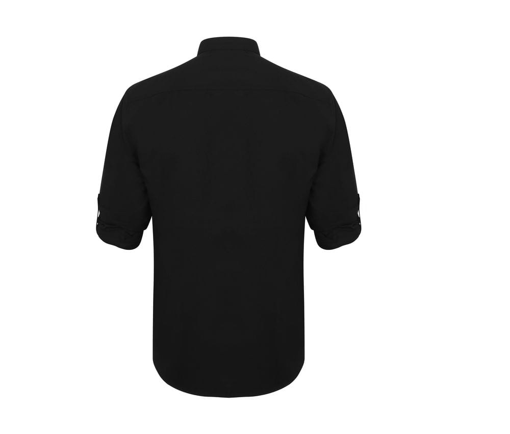 Henbury HY592 - Camisa de hombre con cuello mandarín HY592