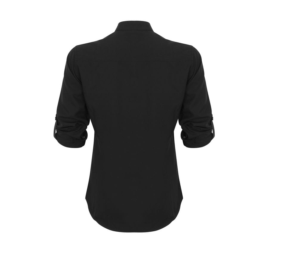 Henbury HY593 - Camisa de mujer con cuello mandarín HY593
