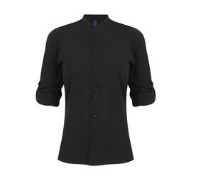 Henbury HY593 - Camisa de mujer con cuello mandarín HY593