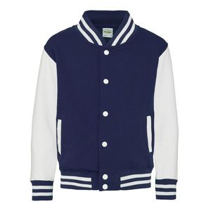 AWDIS JH043J - Suéter de béisbol niños Oxford Navy / White