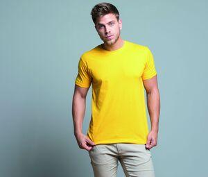 JHK JK155 - Camiseta de cuello redondo hombre 155 Amarillo