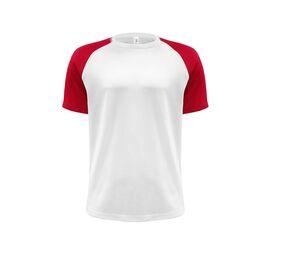 JHK JK905 - 
Camiseta deportiva de beisbol Blanco / Rojo