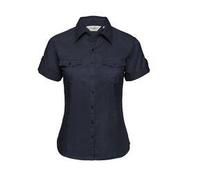 Russell Collection JZ19F - Camisa Roll Sleeve para mujer