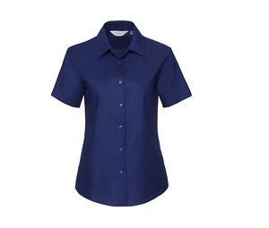 Russell Collection JZ33F - Camisa Manga Corta Easy Care Oxford Bright Royal