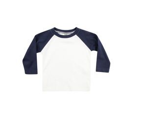 Larkwood LW025 -  Camiseta beisbol manga larga LW025 Blanco / Azul marino