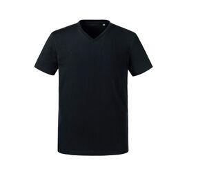 Russell RU103M - Camiseta orgánica de cuello en V para hombres Black