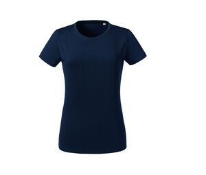 Russell RU118F - Camiseta de peso pesado orgánico para mujeres French marino