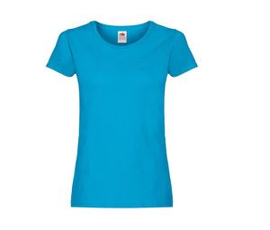 Fruit of the Loom SC1422 - Camiseta mujer cuello redondo Azure Blue