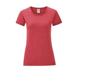 Fruit of the Loom SC151 - Iconic T Mujer Heather Red