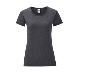 Fruit of the Loom SC151 - Iconic T Mujer Dark Heather Grey