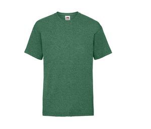 Fruit of the Loom SC231 - Camiseta Niño Manga Corta Retro Heather Green