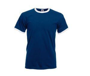 Fruit of the Loom SC245 - Camiseta Ringer para Hombre Azul marino