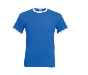 Fruit of the Loom SC245 - Camiseta Ringer para Hombre Real Azul
