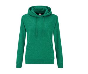 Fruit of the Loom SC269 - Sudadera con capucha para mujer Retro Heather Green