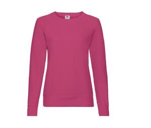 Fruit of the Loom SC361 - Sudadera Raglán lightweight para mujer Fucsia