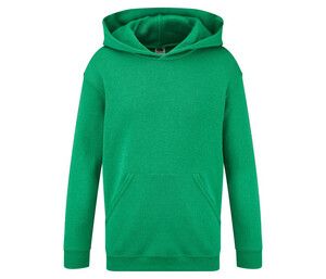 Fruit of the Loom SC371 - Sudadera Con Capucha Para Niños (62-034-0) Retro Heather Green