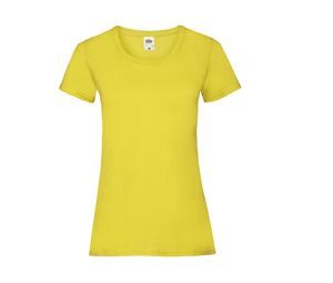 Fruit of the Loom SC600 - Camiseta Slim para Mujer Yellow