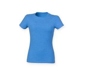 Skinnifit SK121 - Camiseta Feel Good para mujer Heather Blue