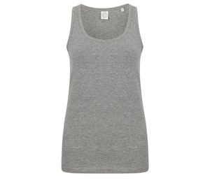 SF Women SK123 - Camiseta sin mangas elástica para mujer Gris mezcla