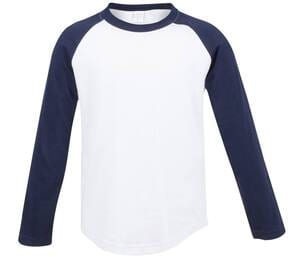 SF Mini SM271 - Camiseta beisbol manga larga niño White/ Oxford Navy