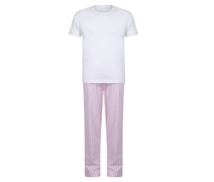 Towel city TC059 -  Conjunto de pijama para niños TC059 White / Pink Stripes