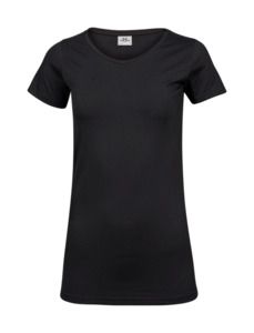 Tee Jays TJ455 - Camiseta Fashion Stretch Extra Larga Para Mujer Black