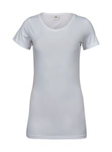 Tee Jays TJ455 - Camiseta Fashion Stretch Extra Larga Para Mujer White