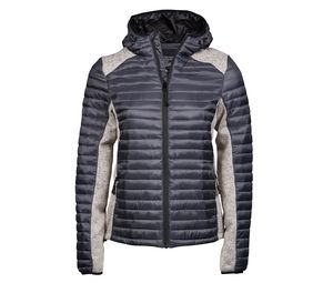 Tee Jays TJ9611 - Chaqueta Para Aire Libre Con Capucha Cruzada Para Mujer Space Grey / Grey Melange