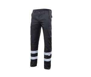 VELILLA V3014S - Pantalones de estiramiento multibolsillos con rayas reflectantes V3014S Black