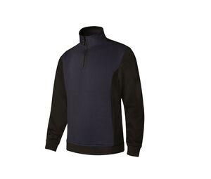 VELILLA V5703 - Sudadera cuello cremallera bicolor Navy / Black