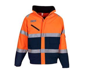 Yoko YK209 - Chaqueta "Fontaine Flight" de alta visibilidad Hi Vis Orange/Navy