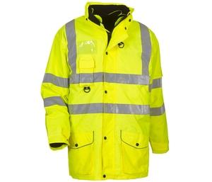 Yoko YK711 - Parka 7 en 1 de alta visibilidad Hi Vis Yellow