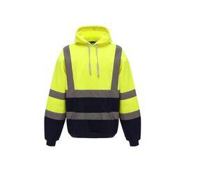 Yoko YKK05 - Sudadera de alta visibilidad con cremallera Hi Vis Yellow/Navy