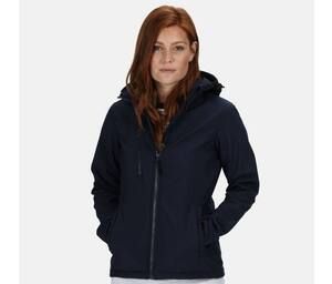 Regatta RGA702 - Chaqueta softshell con capucha para mujer Seal Grey / Black