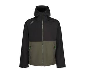 Regatta RGA707 - Chaqueta softshell con capucha Dark Khaki/Black