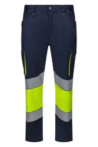 Velilla 303008S - PANTALÓN STRETCH BICOLOR AV RS NAVY BLUE/HI-VIS YELLOW