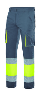 Velilla 303002S - PANTALÓN STRETCH BICOLOR AV GREY/HI-VIS YELLOW