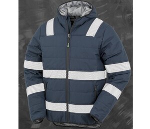 RESULT RS500X - RECYCLED RIPSTOP PADDED SAFETY JACKET Azul marino