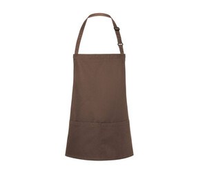 KARLOWSKY KYBLS6 - SHORT BIB APRON BASIC WITH BUCKLE AND POCKET Light Brown