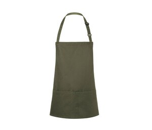 KARLOWSKY KYBLS6 - SHORT BIB APRON BASIC WITH BUCKLE AND POCKET Moss Green