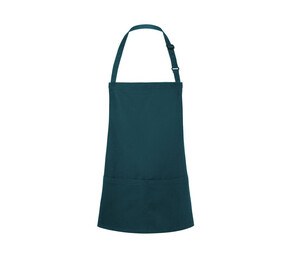 KARLOWSKY KYBLS6 - SHORT BIB APRON BASIC WITH BUCKLE AND POCKET Pine Green