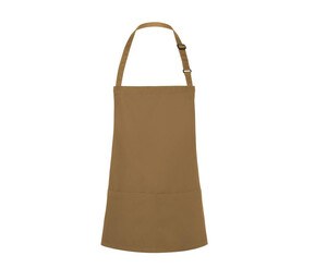KARLOWSKY KYBLS6 - SHORT BIB APRON BASIC WITH BUCKLE AND POCKET Camello