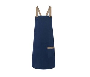 KARLOWSKY KYLS38 - BIB APRON URBAN-LOOK WITH CROSS STRAPS AND POCKET Steel Blue