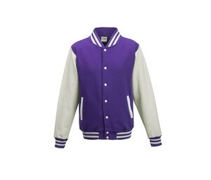 AWDIS JH043J - Suéter de béisbol niños Purple / White