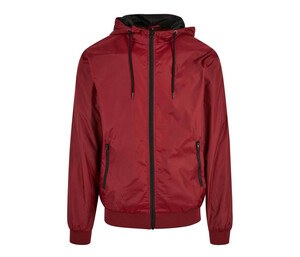 Build Your Brand BY016 - Chaqueta rompevientos BY016 Burgundy/ Black