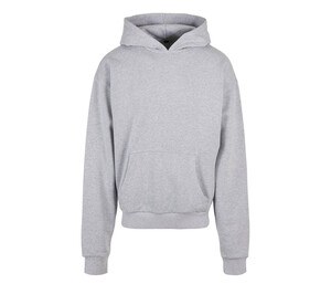 BUILD YOUR BRAND BY162 - Ultra heavy cotton box hoody Gris
