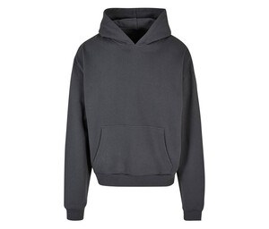 BUILD YOUR BRAND BY162 - Ultra heavy cotton box hoody Gris oscuro